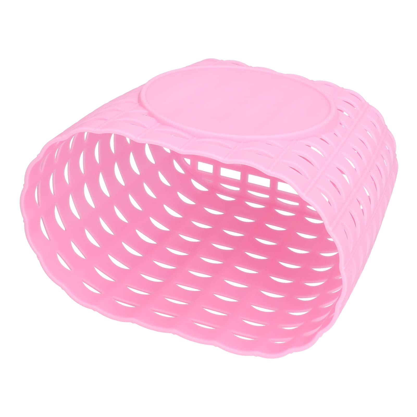 Cestino per bici per bambini, cestino per manubrio per bicicletta Simpatico cestino per manubrio anteriore per bicicletta con cinghie regolabili per ragazzi, ragazze, bambini piccoli(Rosa)