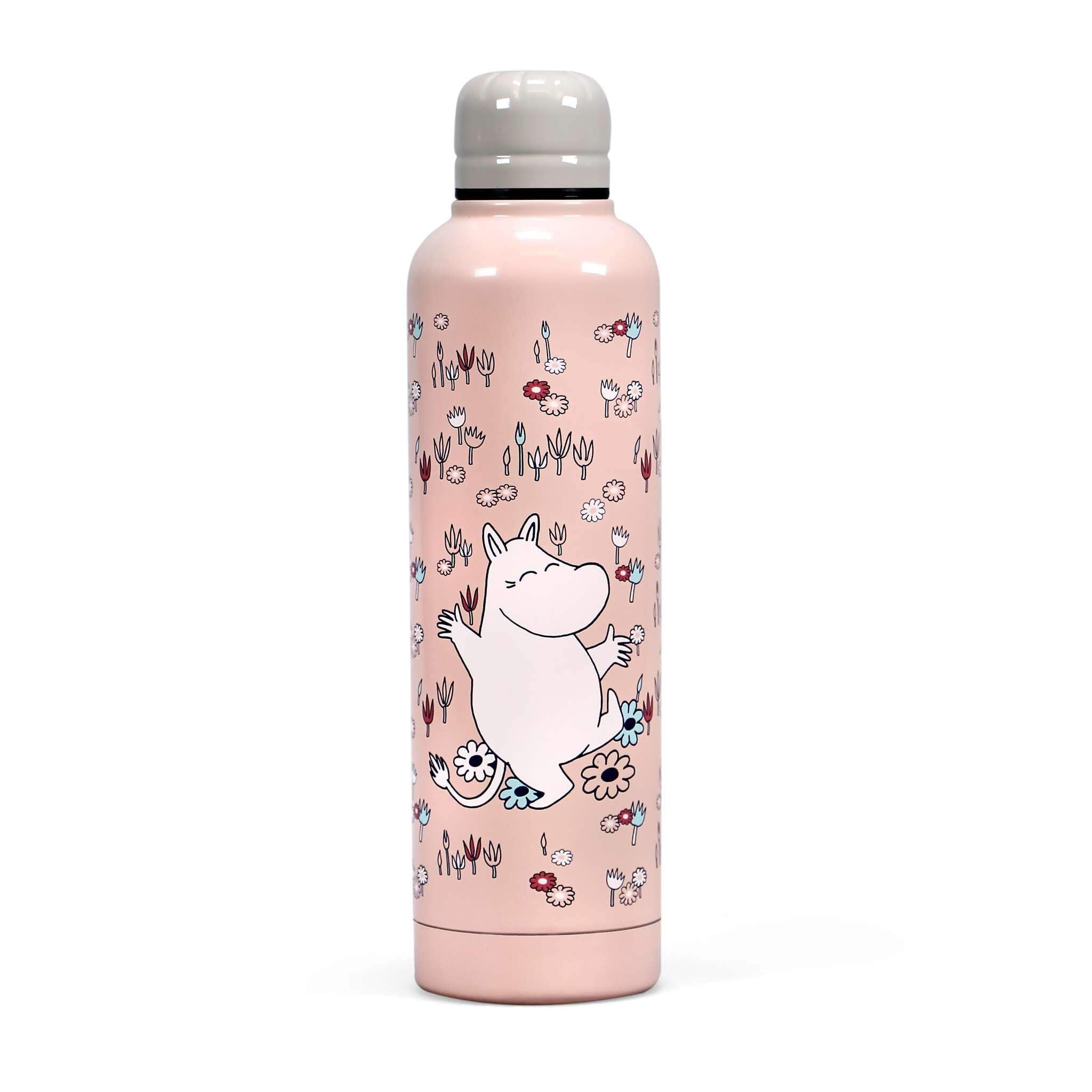 NEW Water Bottle Metal (500ml) - Moomin (Pink)