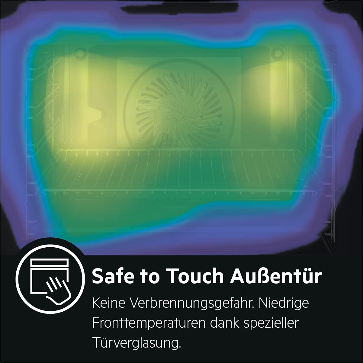 AEG Einbaubackofen BES331110B / Serie 6000 / SurroundCook – Heißluft mit Ringheizkörper/Reinigungshilfe mit Wasserdampf/Versenkknebel/Grillfunktion/Display mit Uhr/Autark/A/Schwarz