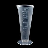 Vista 5 de YXQ Taza de medición graduada de plástico de 3.4 fl oz, capacidad de vaso de precipitados forma de cono base redonda laboratorios cocina