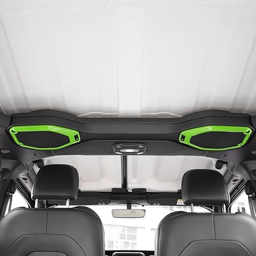 Miniatura 6 de Voodonala Para Jeep JL JT Altavoz Audio Trim Top & A Pillar Trim para 2018-2022 Jeep Wrangler JL JLU Gladiator JT, ABS Verde 4 piezas