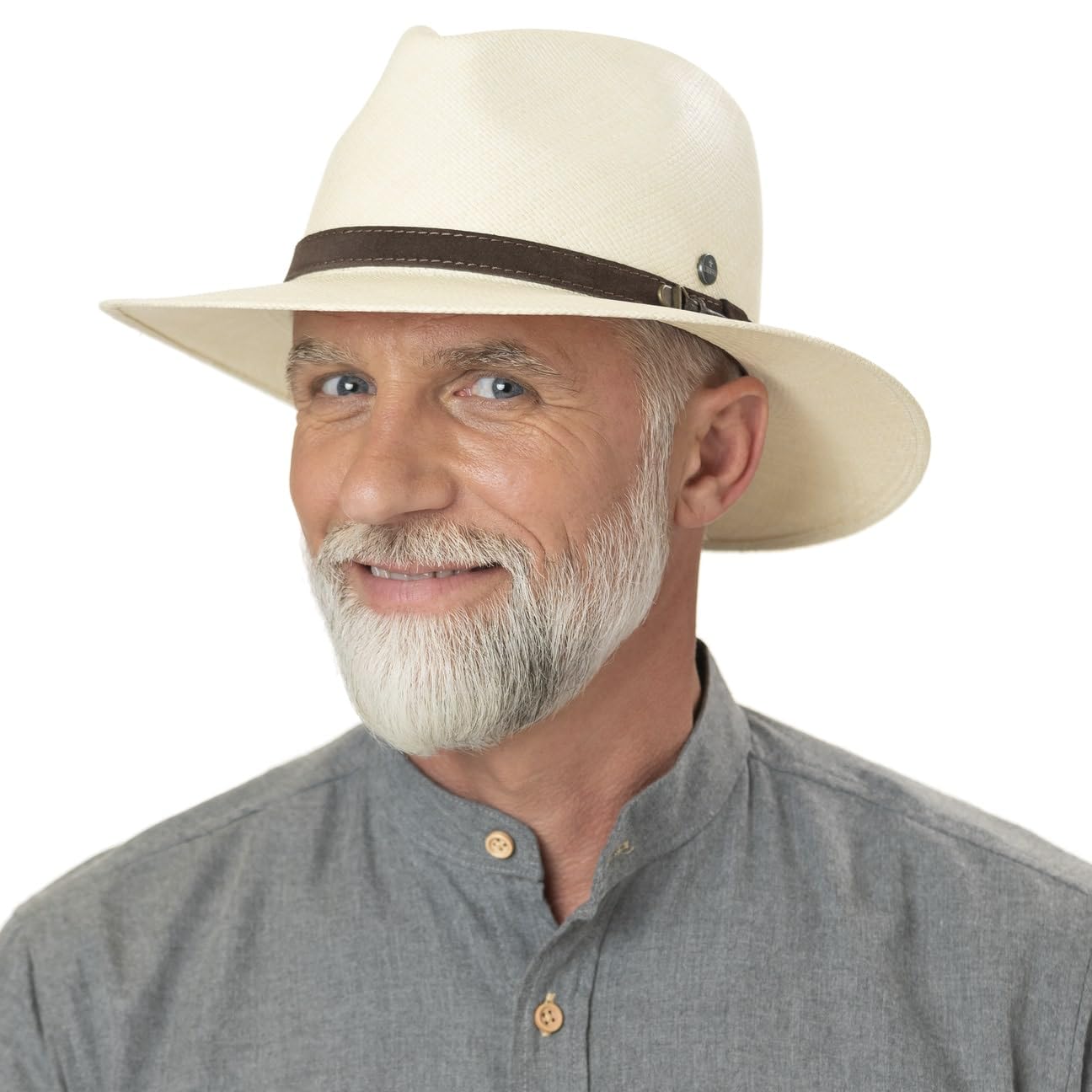 LIERYS The Striking Cappello Panama Traveller Paglia Fascia in Pelle Protezione UV 50 Unisex Primavera Estate