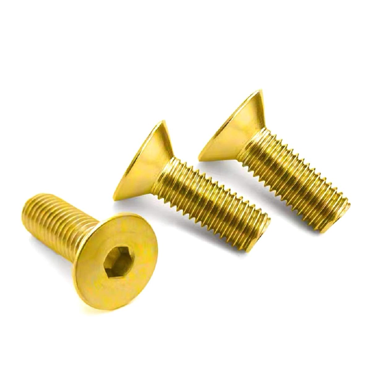 Jksdp M5x20 50Pcs 50Pcs M3 M4 M5 Brass Hexagon Hex Socket Countersunk Head Allen Bolt Screw,