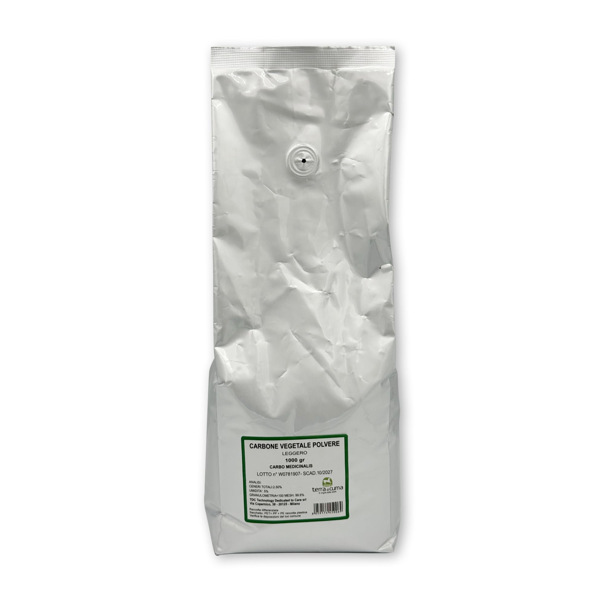Terra Hiker - Tierra de Cuma Carbón Vegetal, 1 kg