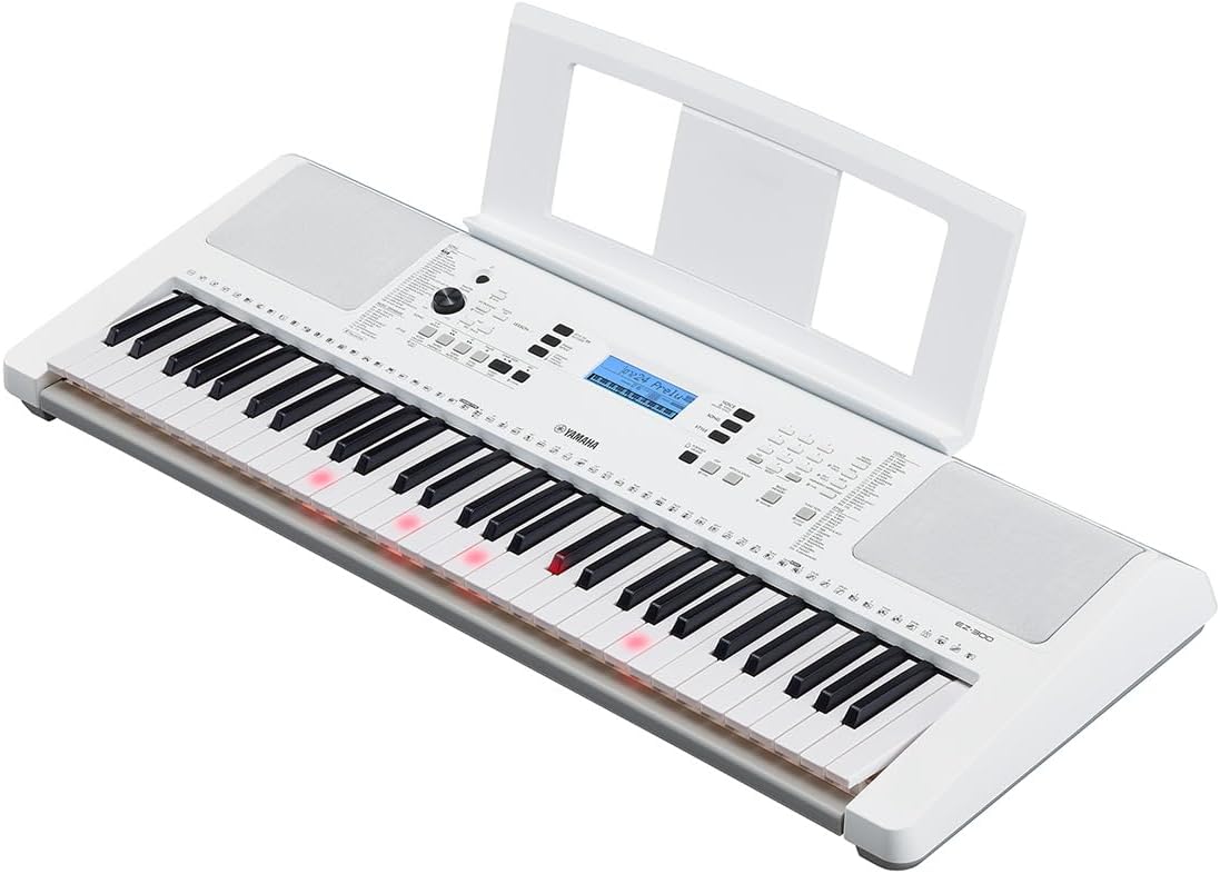 Yamaha EZ300 61-Key Portable Keyboard with Lighted Keys and PA130 Power Adapter