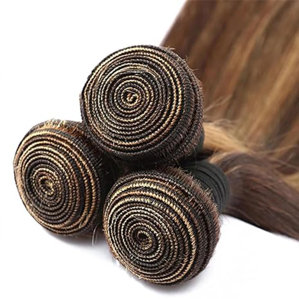 30 32 34 Inch #4/27 Highlight Blonde Bundles Uman Hair Extension Body Wave Brasiliano Extension Capelli Unprocessed Brazilian Virgin Hair Weave 3 Bundles Total 300g For Waman