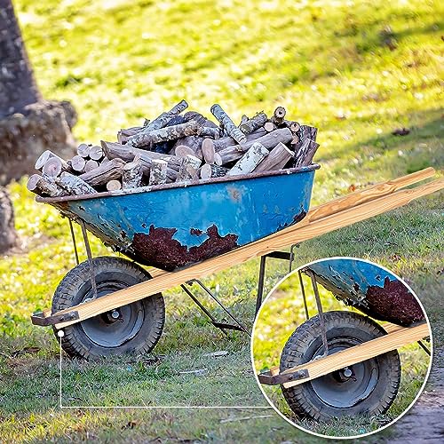 WILLBOND Wheel Barrow Handles Wood Replacement 59'' Wheelbarrow Handles Kit with 2 Wheelbarrow Wedge Heavy Duty Wood with Tough Seal Coat and Pre Drilled Holes for Wheelbarrows, Easy Install by WILLBOND - Image 6