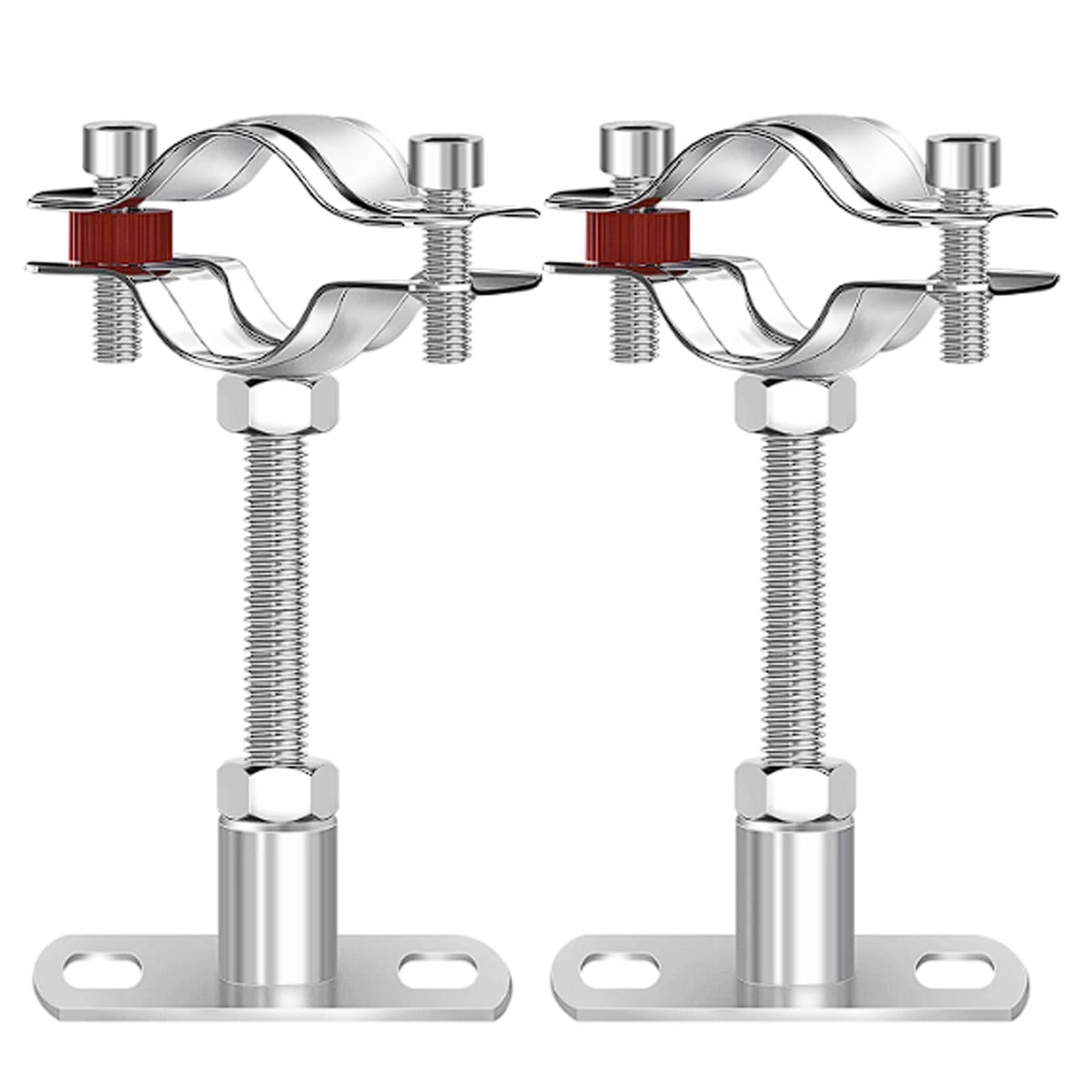 Esmen Uae One Color 304 Stainless Steel Pipe Clamps For Fixing Pipes, Supports, 2 Sets Rectangular Bottom Pipe Clips And Buckles, Ppr Pipe Fittings Tube Fittings(Φ32-34)