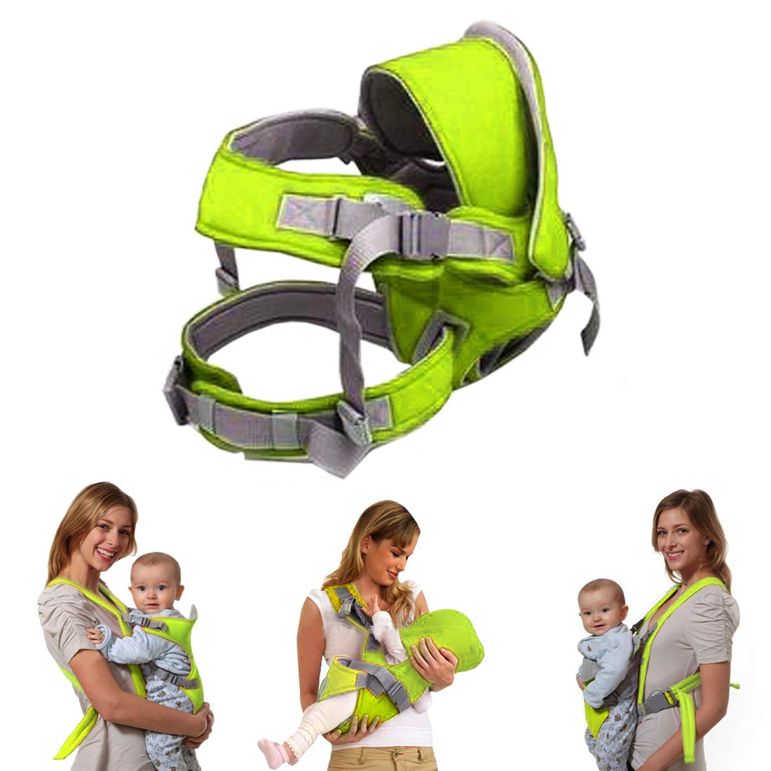 JM Soft Adjustable 4in1 Baby Carrier with Comfortable Buckle Straps