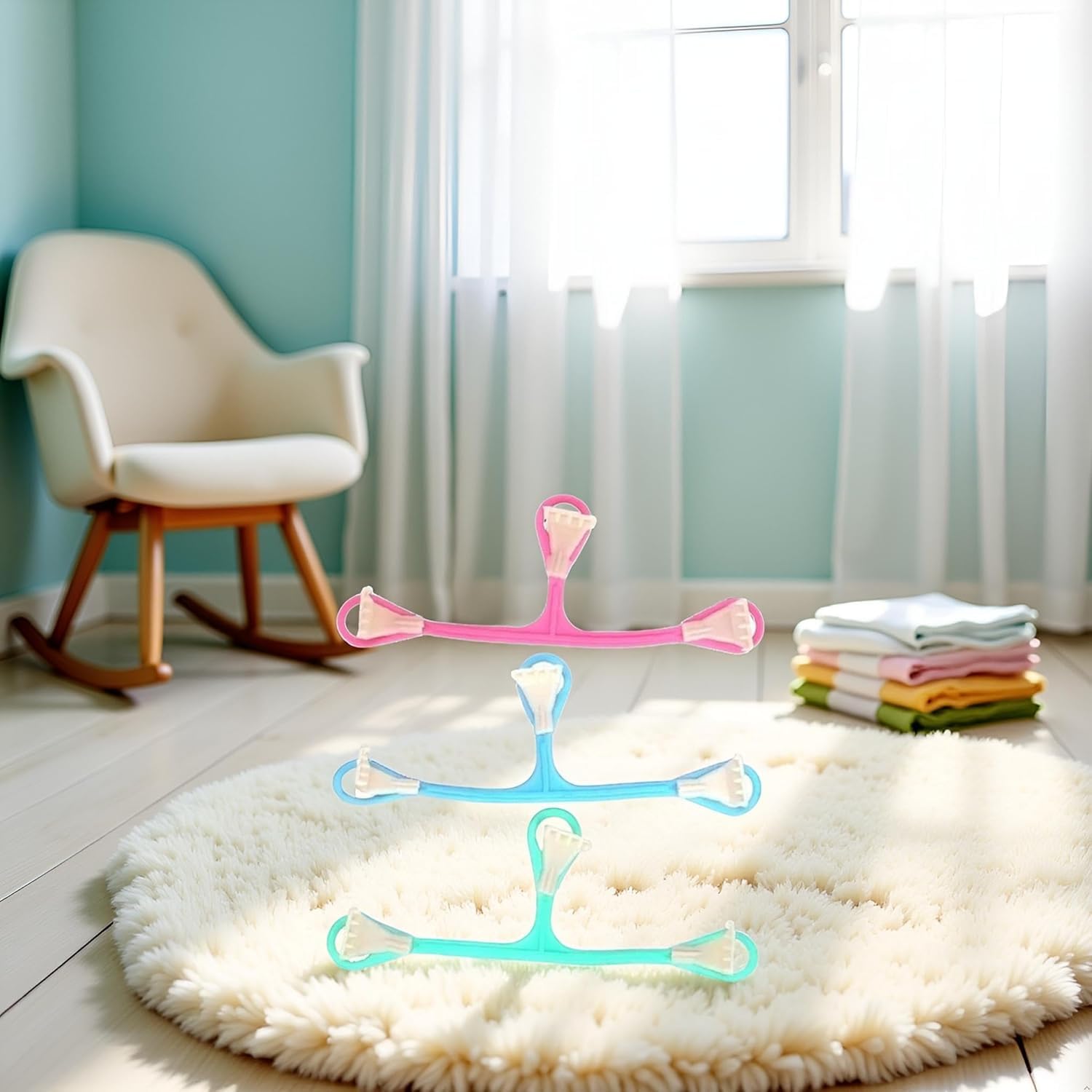 3 x Windelnadeln, Kunststoff, Windelgürtel, Gürtelschnallen, praktisches Design, Verwendung mit Stoffvorfalten und Stoff-Flats
