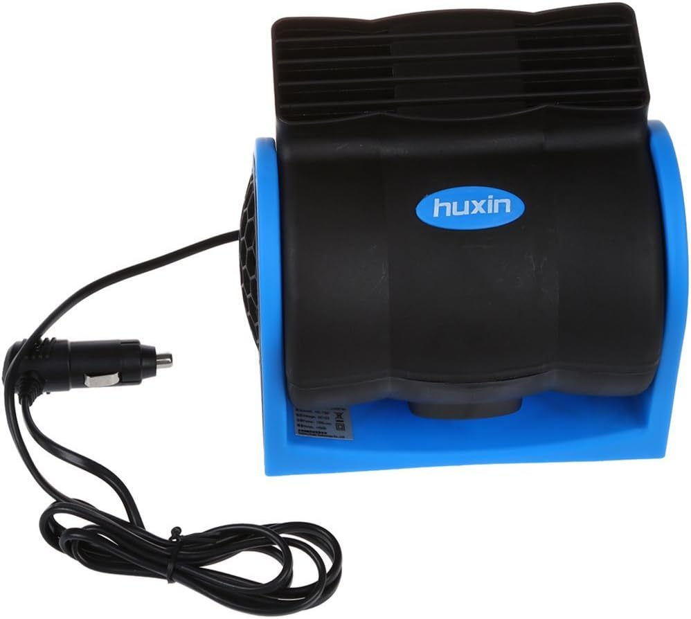 fan Cooler - Huxin 12V motor vehicle car fan Cooler blue and black (ideal for pets)