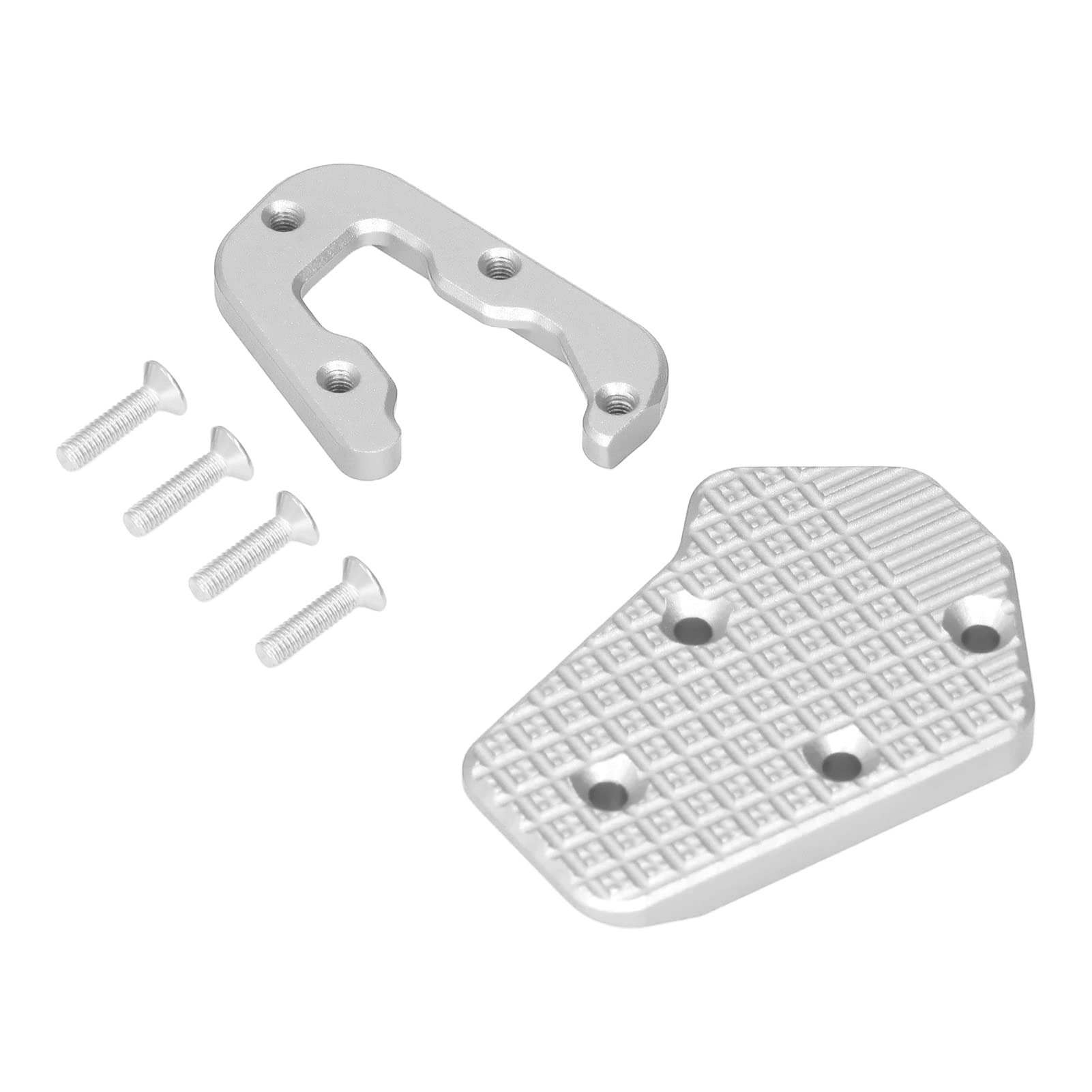 Pedale Leva Freno Posteriore Moto CNC Ingrandisci Piastra di Estensione Sostituzione Pad per F900XR 2020‑2021 Pedale Leva Freno Posteriore in Alluminio Stabile e StabileEstensione (SILVER)
