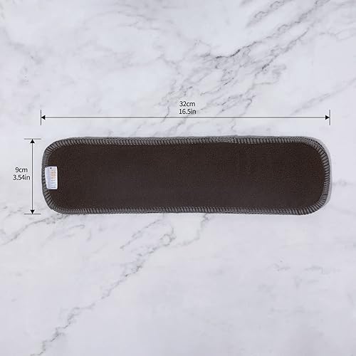 ALVABABY 12 piezas de pañales de tela para recién nacidos, forro de carbón de 5 capas reutilizable 12SZTN