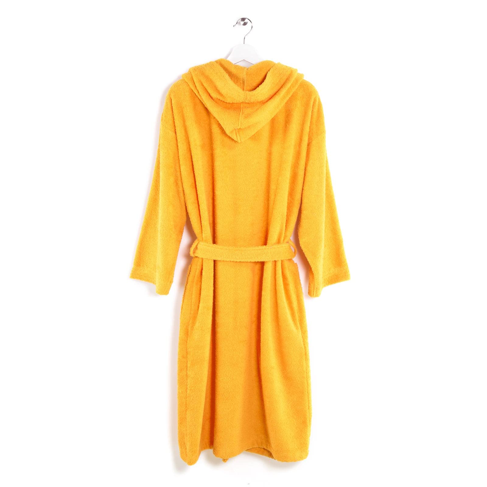 Caleffi - Accappatoio MINORCA per adulti, Donna/Uomo/Unisex con Cappuccio, in Spugna 100% morbido Cotone idrofilo 400gsm, Lavabile in Lavatrice 40° + Asciugatrice, Taglia 3XL Colore ANTRACITE