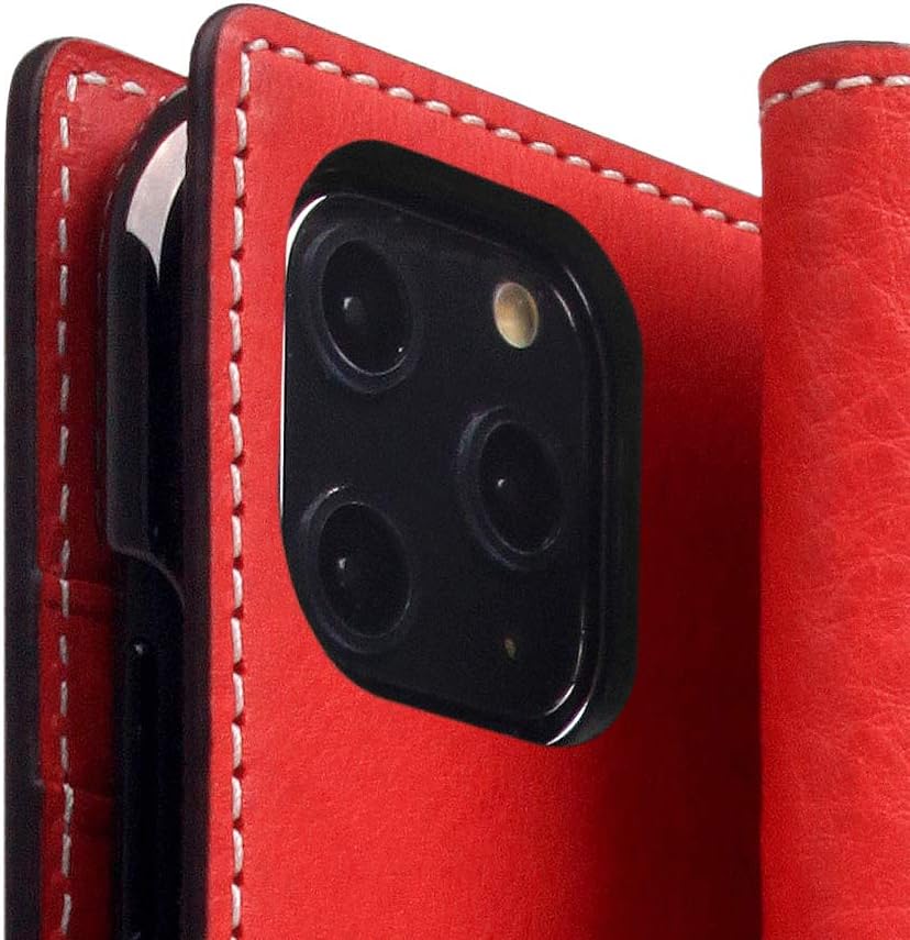 One-Day Sale: Up to 50% Off SLG iPhone 11 Leather Wallet Case, D6 Italian Minerva Box Leather Diary Flip Cover Card Slot Holder with Gift Box, Handmade and Designed for Apple iPhone 11 (Red)