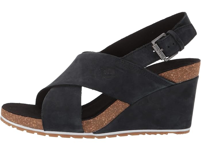 timberland capri sunset wedge black