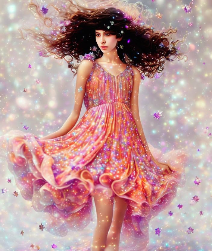 Affiches sur toile Sweet Sparkly Spring Girl 58x90 cm SERENDIPITP
