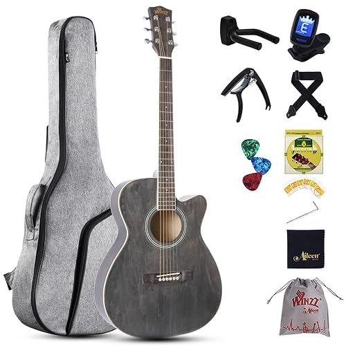 Winzz Guitare Enfant 3/4, Guitare Acoustique Adulte, Kit Guitar Folk