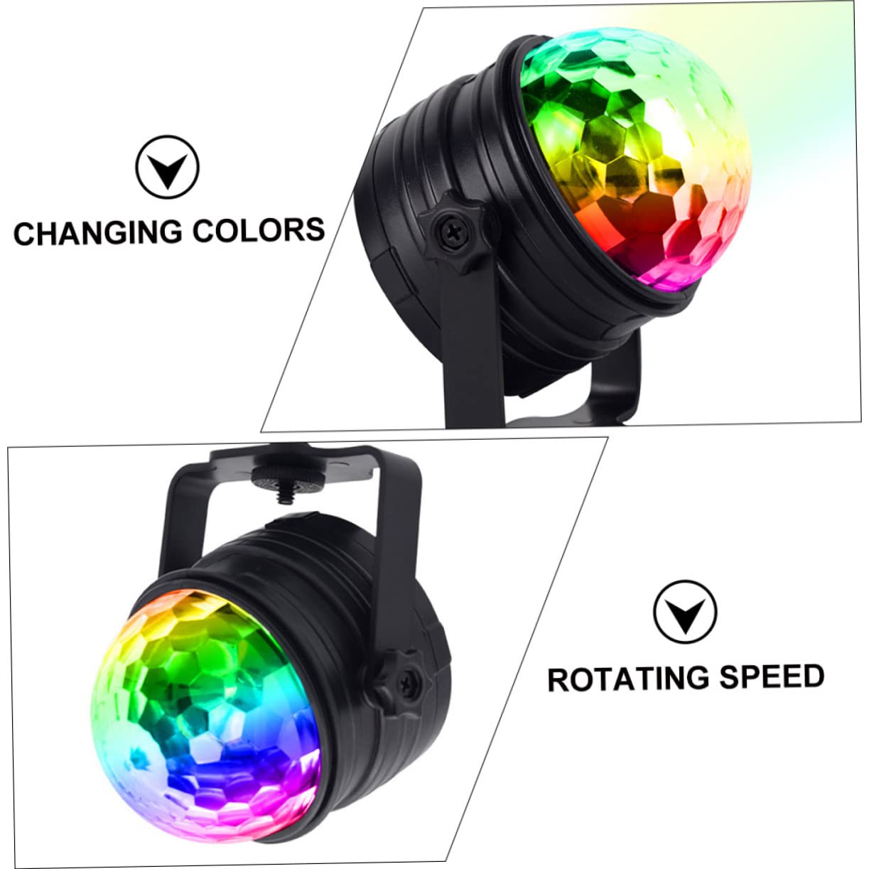 Toddmomy Sound Activated Disco Light Party Light with Remote Control Brightness Color Powered for Parties Dance Bars