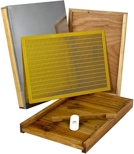 Hoover Hives - Juego de 8 piezas para colmena de abeja (100% cera de abeja, incluye cubierta superior telescópica, escape de abeja ovalado, cubierta