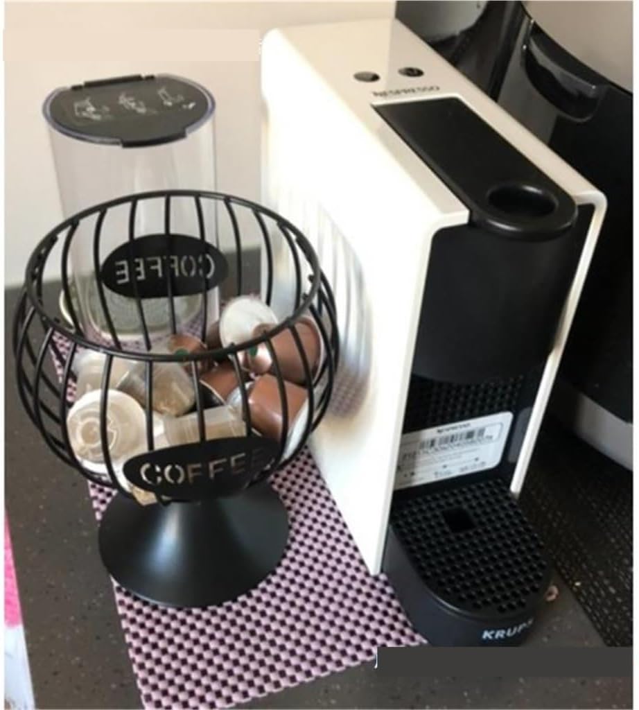 Coffee Storage Coffee Capsule Storage Basket Saint Lady Cup Creative Golden Stainless Fruit Candy Storage Large Basket Coffee storage Basket(Gold,B-2pcs(14.5 * 14.5 * 16cm))