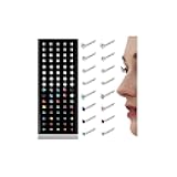 LOLIAS 𝟖𝟎-𝟏𝟔𝟎𝐏cs Nose Rings Studs for Women Men - Straight or L Shaped Surgical Stainless Steel Small Nose Studs Pin - Hypoallergenic 20G 22G Tiny Nose Piercing Jewelry 1.5/2/2.5/3 mm CZ