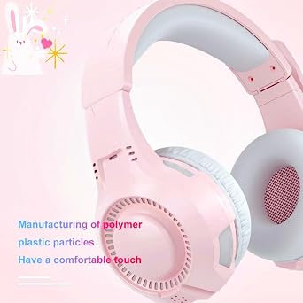 Anivia Headset Gaming Headsets - AH68S Wired Over Ear Headphone with Mic, Volume Control, Noise Isolating for Multi-Platform -Pink