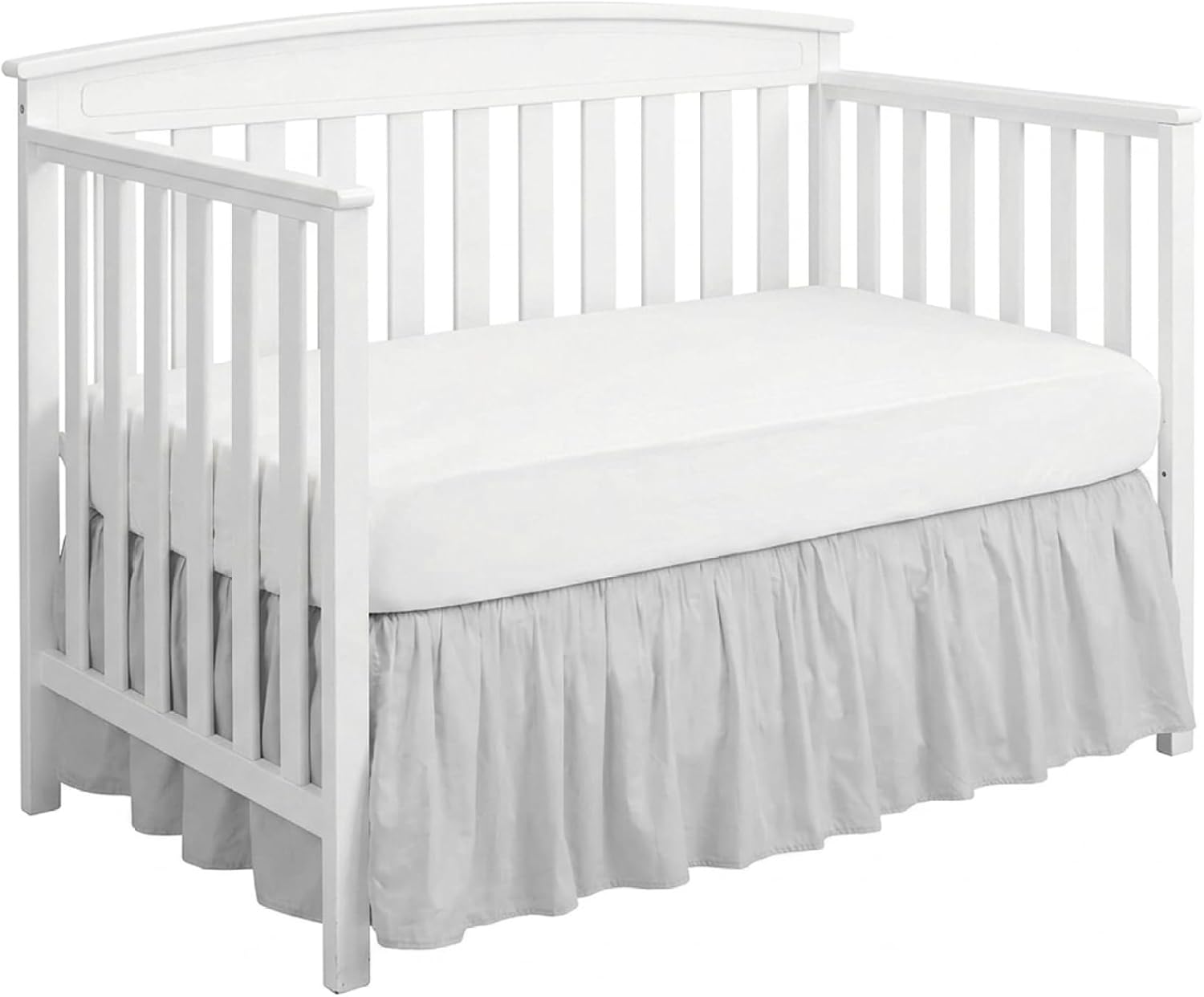 Crib Bed Skirt 28 x 52 9 inch Baby Crib Skirt with 14 inch Ruffle Drop Polyester-Cotton Cribs Dust Ruffle for Boys Girls Nursery Toddler Bed Style 1, Ornaments de Jardin