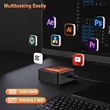 DREAMFYRE Mini PC N100 12Go DDR5/512Go M.2 SSD, Mini Ordinateur Alder Lake N100 (jusqu'à 3.4GHz), Mini Ordinateur de Bureau, Tour PC 4K Triple Display,WiFi 5,Bluetooth 5.0 pour la Maison/Bureau/école - 8