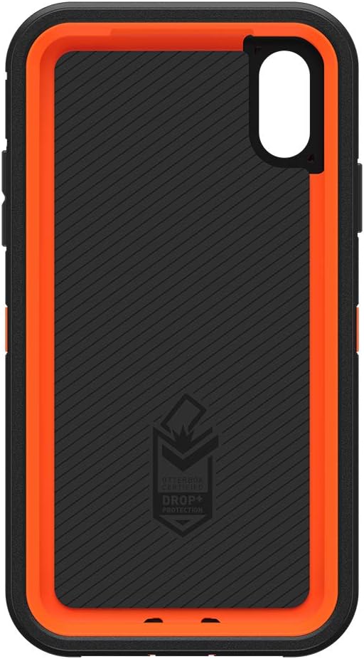 OtterBox DEFENDER SERIES SCREENLESS EDITION Case for iPhone Xr - Retail Packaging - RT MAX 5 HD (BLAZE ORANGE/BLACK/MAX 5 HD GRAPHIC)