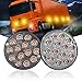 Teguangmei 2 x 14 LED Luce Stroboscopica di Emergenza,Ambra Super Brillante 42W Pericolo di Emergenza Attenzione Stroboscopio Barra Luminosa di per Auto Car Truck Trailer Caravan Camper Van 12-24V