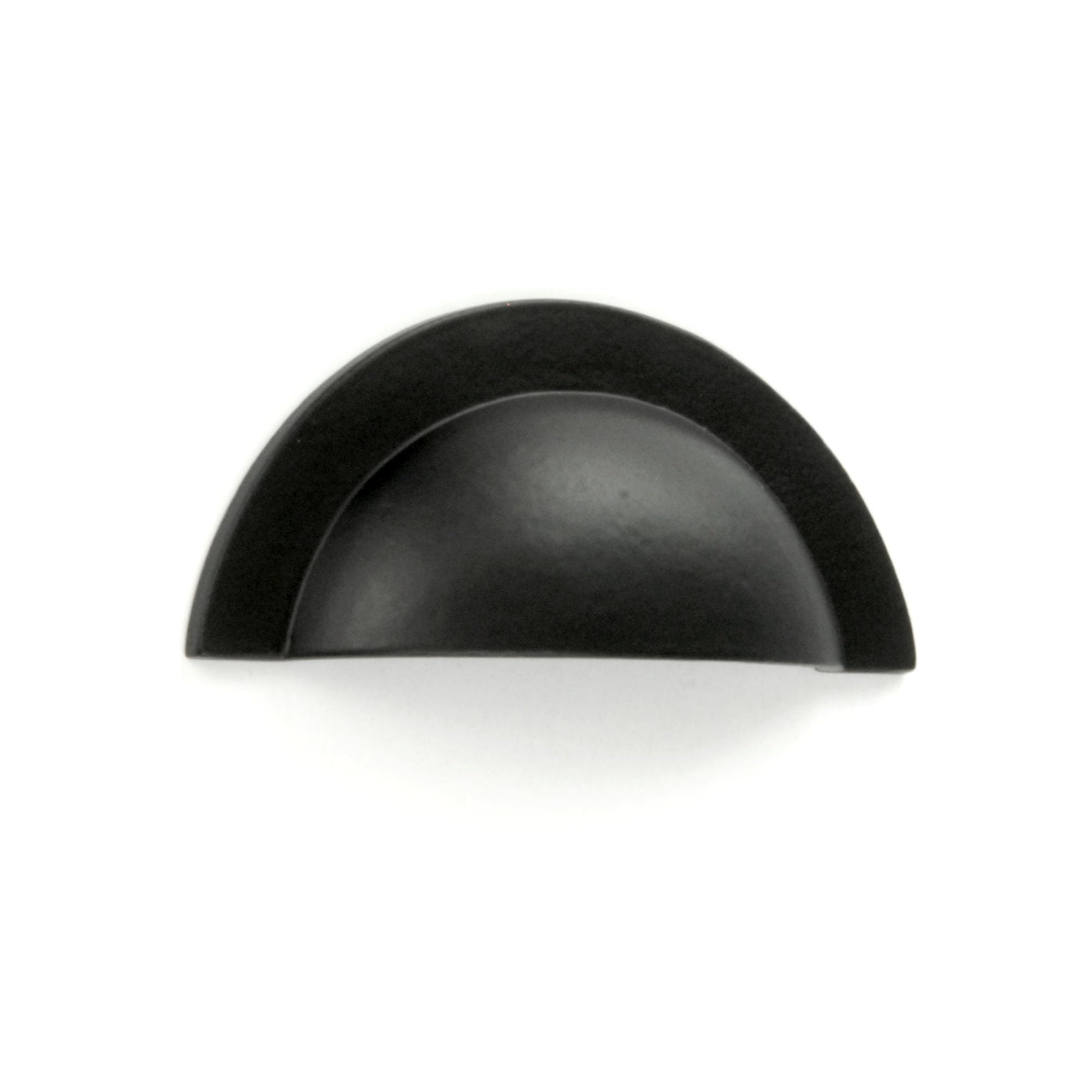 UNDERGROUND PARTS Satin Matt Black Cabinet Kitchen Door Round Cup Handle Drawer Pull 90mm