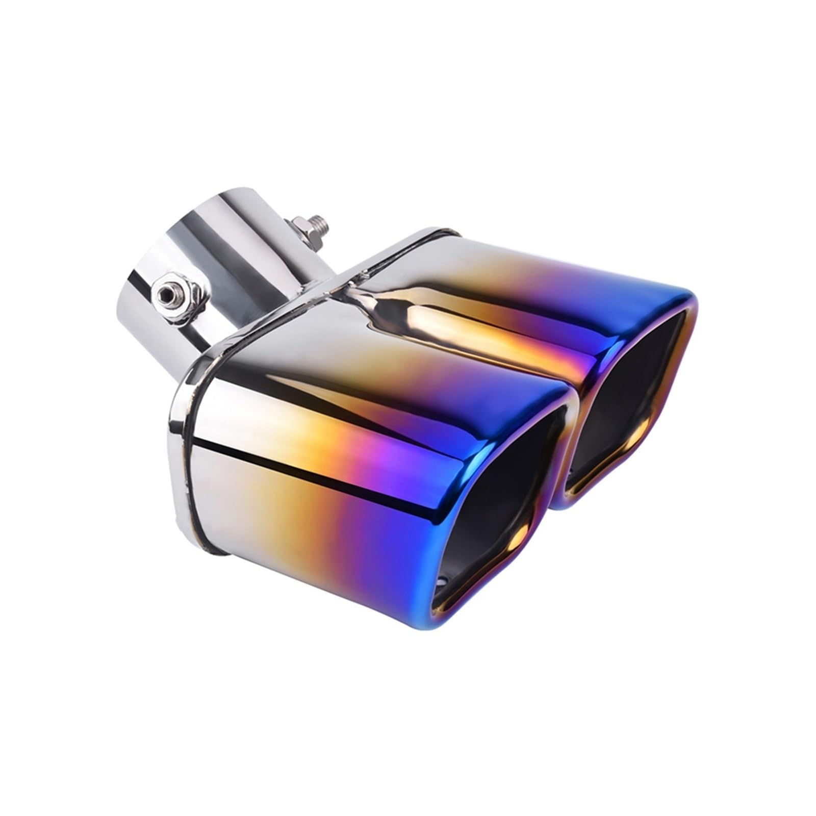 Silenziatore 1 Pezzo Copertura Punta Scarico Per Auto-styling Doppio Copri Punta Silenziatore Tubo Scarico Tubo In Acciaio Inossidabile Universale Punta Scarico
