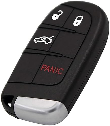 Miniatura 2 de TOP-VIGOR 2 llaveros de repuesto para Dodge Charger Challenger 200 2015 2016 2017 300 Dodge Charger Challenger 2019 2020 2021-4A 68155687AB