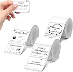 NIIMBOT Étiquettes 3 Rolls Set pour B1/B21/B3S Imprimante autocollante, 40x30mm ((en milliers d'euros) 230 Étiquettes/Roll, Ruban d'étiquetage de renouvellement pour le bureau des écoles à domicile Petites entreprises (Blanc)