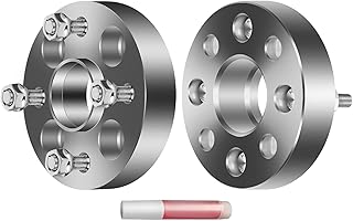 ECCPP 2X 1.25 Silver Wheel Spacers hubcentric 4x100 to 4x100 12x1.5 54.1mm Compatible with 1991-2000 for Escort 2000-2005 for MR2 Spyder