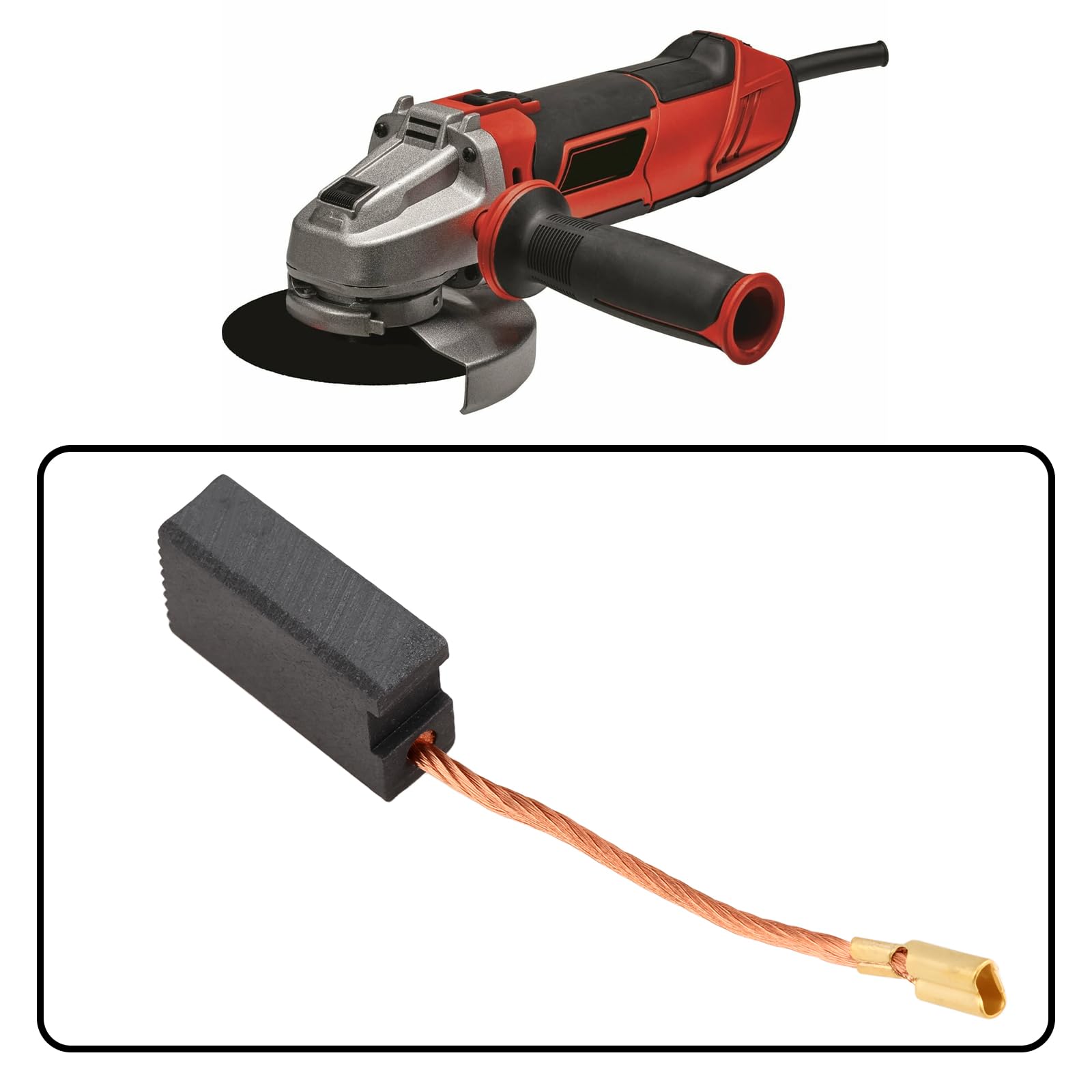 ECSiNG Balais de Charbon pour Meuleuse d'Angle RC-439 6 x 11 x 18 mm Compatible Einhell Expert TE-AG 125 CE