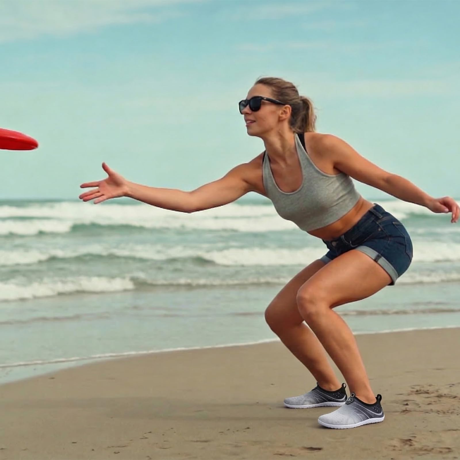 Spesoul Zapatos acuáticos transpirables de secado rápido para mujer y hombre, calcetines acuáticos suaves para senderismo, natación, playa, surf, yoga, deporte