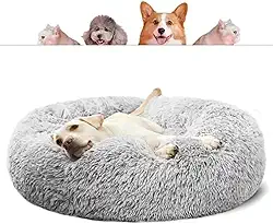CAMINHA DONUT NUVEM PET PELUCIA G REDONDA CAMA PELUCIADA NINHO CASINHA CASA COLCHONETE Cachorros E Gatos NUVEM FUNDO ANTIDERRAPANTE IMPERMEAVEL QUALIDADE PREMIUM 60CM (CINZA)
