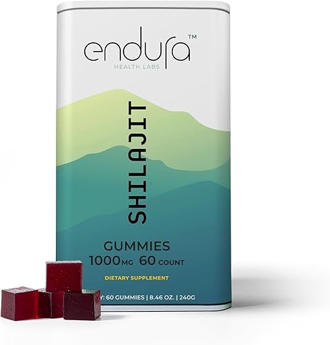 Miniatura 7 de Endura - Gomitas Shilajit puras del Himalaya para hombres y mujeres  con Ashwagandha KSM 66, musgo marino, miel de manuka, cúrcuma, aceite de