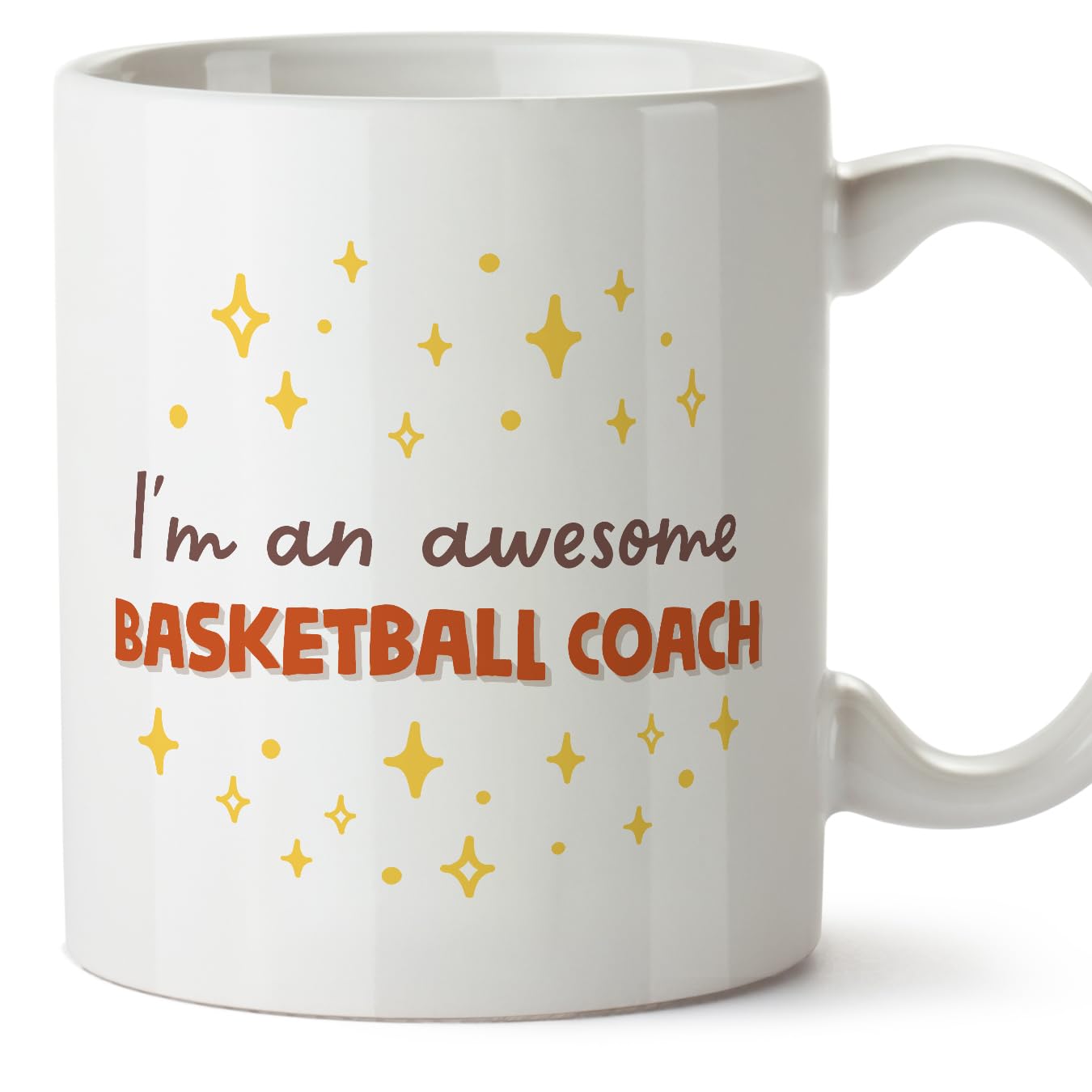 MUGFFINS Basketball Coach Man Mug - in English - I'm Awesome! - Funny Gift for Colleagues - Ceramic 11oz Mug