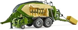 bruder 02033 - Krone Big Pack 1290HDP VC with 2 Block Bales Agriculture Baler Farm Farm Field Work Harvesting Machine Tractor Accessories Trailer Straw Hay Press Bale Winder 1:16