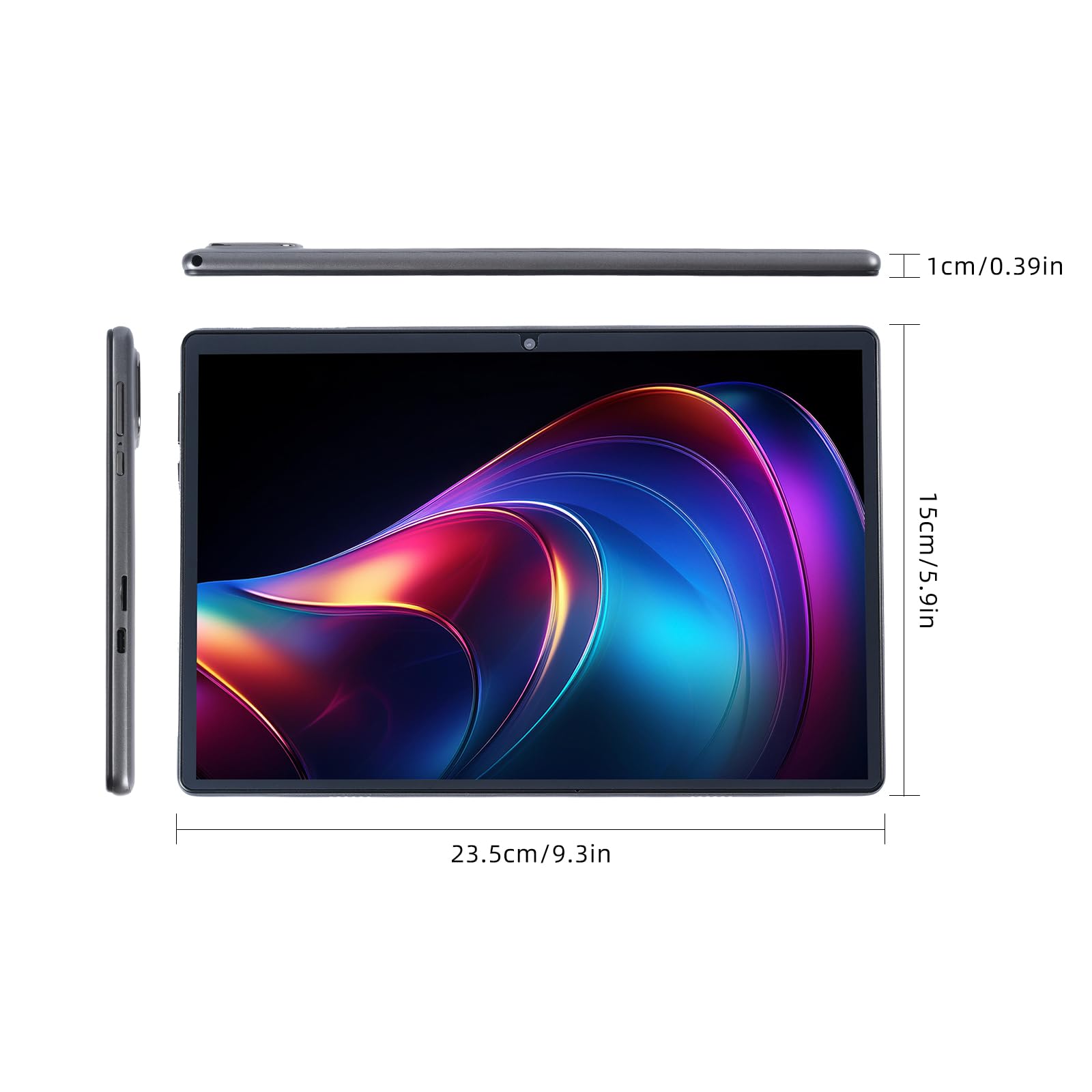 Tablette Enfant 10 Pouces Android 14 - Rebeat A5 Processeur Quad-Core 1,6 GHz, 6 Go de RAM, 64 Go de ROM Extensible jusqu'à 1 to, écran Tactile LCD HD 1280 x 800, Double caméra, Wi-FI 6.0, BT 5.0
