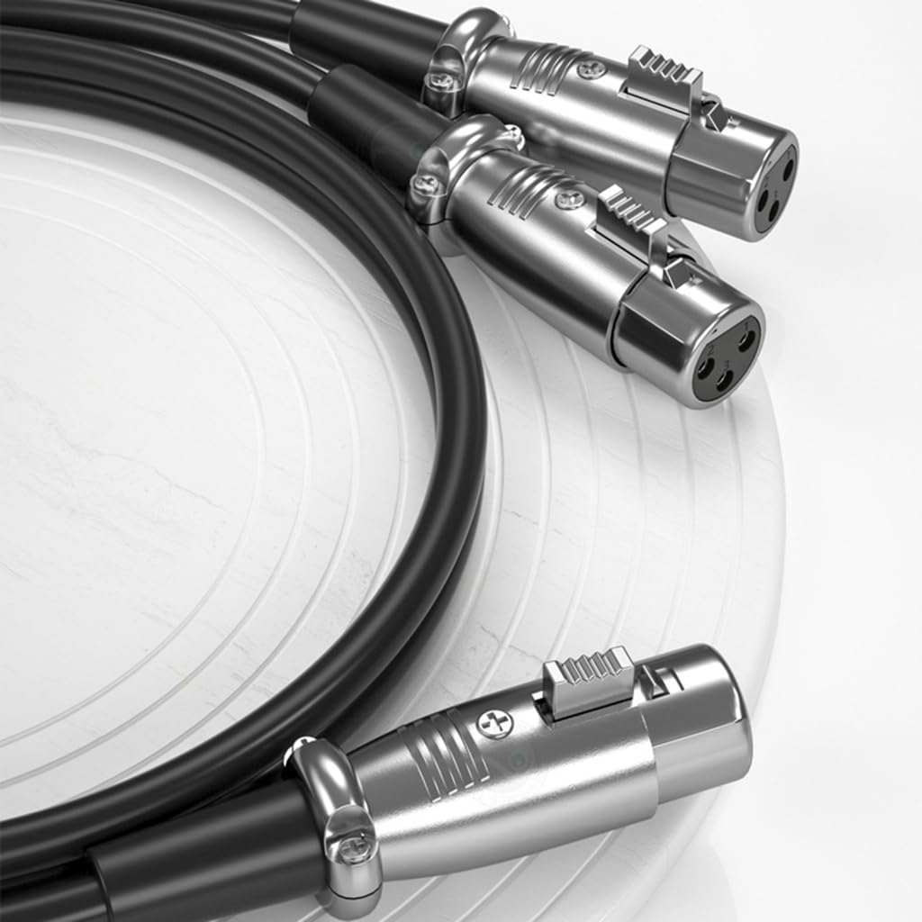 Cavo splitter professionale a Y a 3 pin, adattatore per microfoni da 2 femmina a 1 maschio