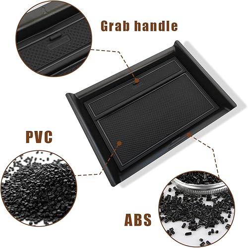 Miniatura 5 de Muslogy Bandeja de almacenamiento para Tundra 2022, organizador de consola central inferior, caja de almacenamiento organizadora de consola central