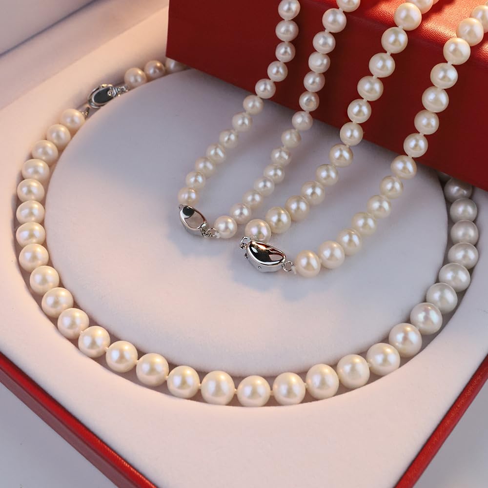 Collar Elegante de Perlas - Diseño Atemporal para Regalos de Aniversario, Compromiso o como Detalle de Amor para Novia o Esposa