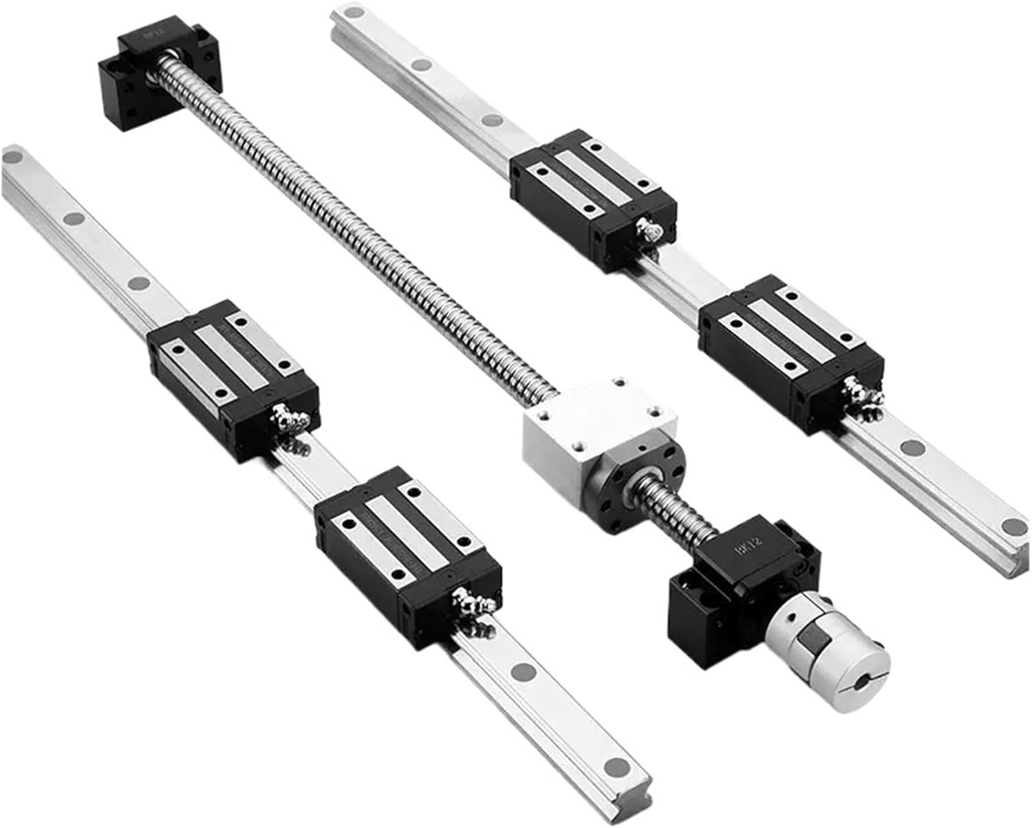 HGR15 Square Linear Guides Rail 2set HGR15+ Block HGH15CA/HGW15CC+SFU1605 Ball Screw Lead 5mm+ BKBF12 CNC Linear Actuator(1605 HGW15CC,1000mm)
