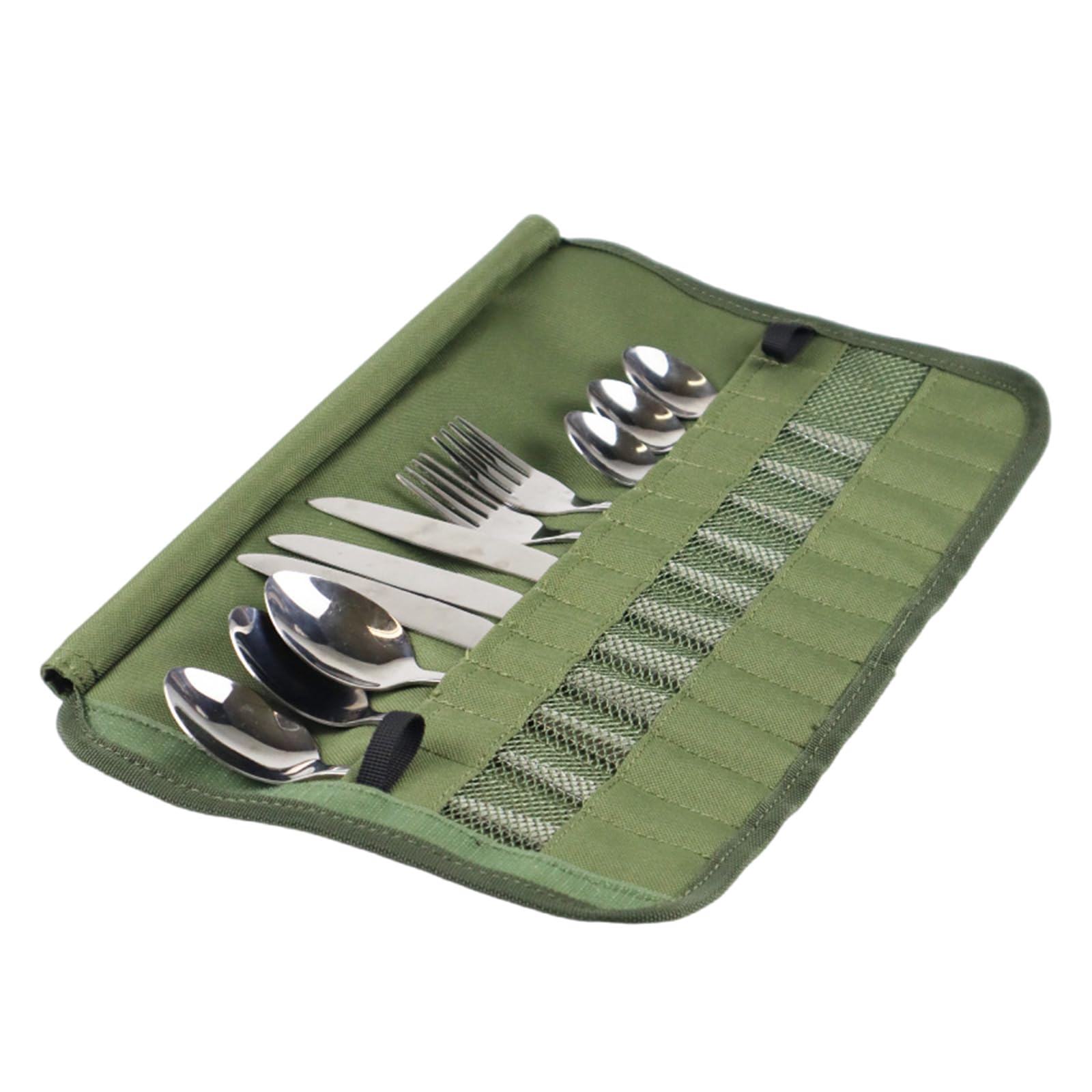 NUOYAQI Travel Cutlery Case Organizers Tablewares Storage Hangings Bag Portable Fork Spoon Rolls Up Bag Camping Utensils Pouches, As the Picture Shows