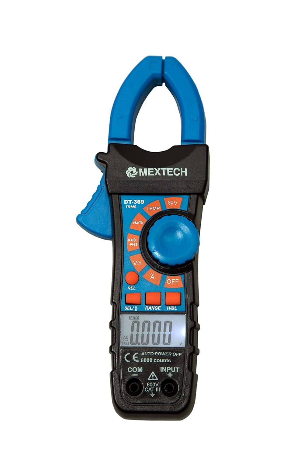 1 Day Shipping Mextech DT369 600A AC 3¾ Digits True RMS Digital Clamp Meter 6000 Counts-picture-10