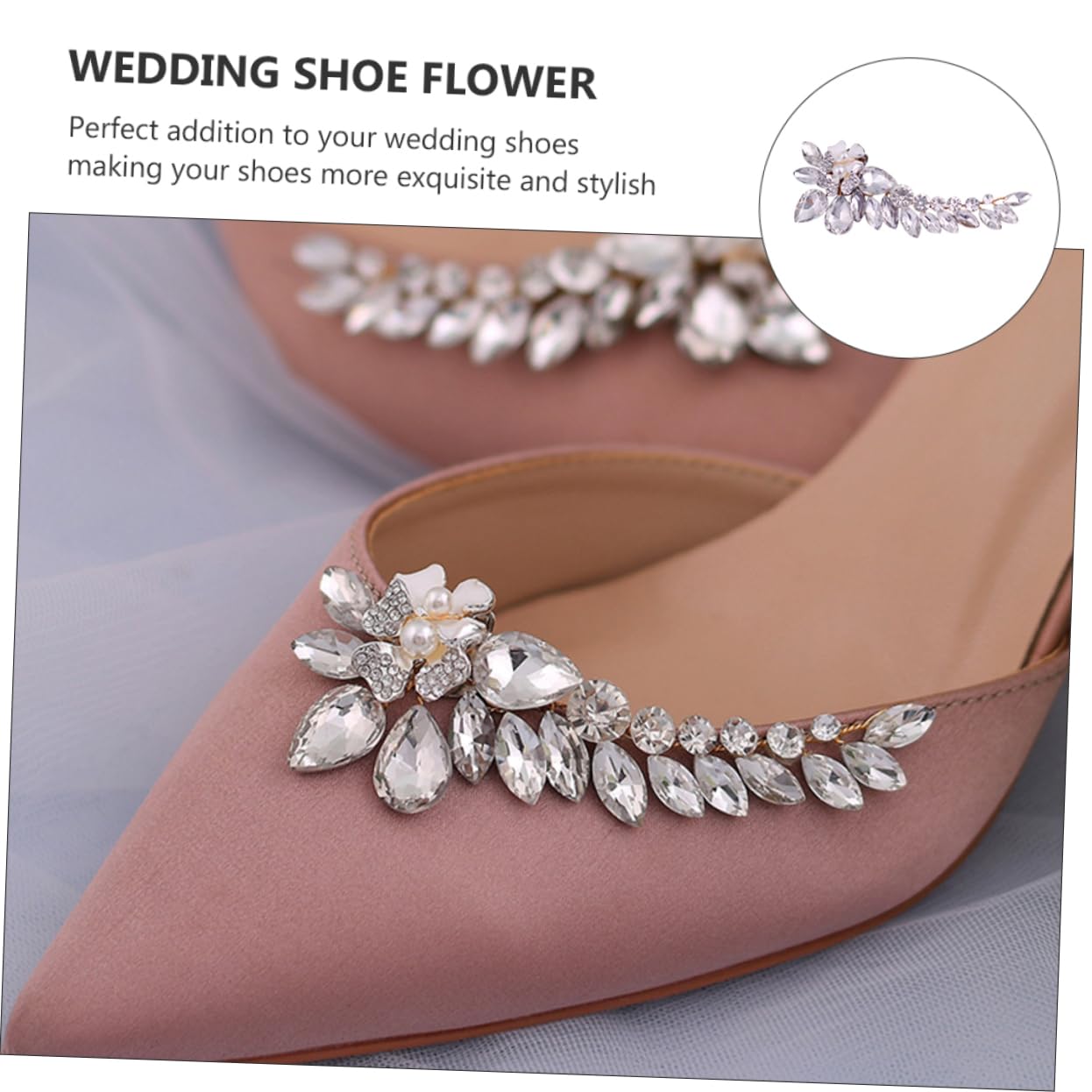 Healvian Fibbia Decorativa Scarpe Sposa con e Accessori per Scarpe Matrimonio e Leggeri Design per Cerimonie e Speciali